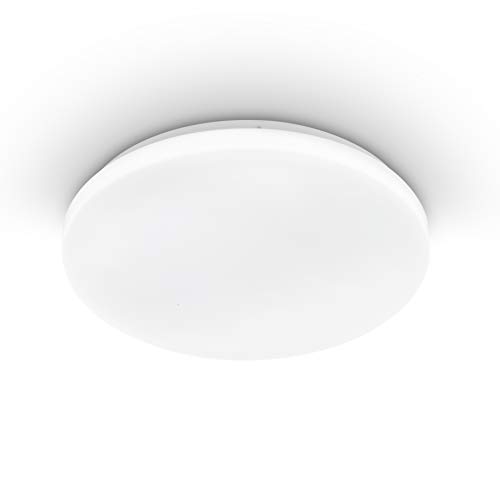 Plafoniera EGLO Pogliola, O 31 cm, plafoniera LED, lampa de sufragerie cu 1 bec din otel si plastic, lampa alba, lampa pentru camera copiilor, lampa de bucatarie, lampa de birou, tavan lampa de hol