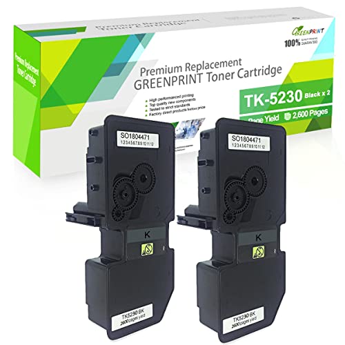 Cartuse de toner compatibile GREENPRINT TK5230 TK-5230 2 negru de mare capacitate 2600 de pagini pentru imprimanta Kyocera ECOSYS P5021 P5021cdn P5021cdw M5521 M5521cdn M5521cdw - Ambalajul poate varia