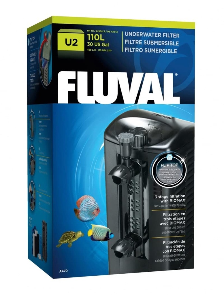 Filtru intern Fluval U2, pentru acvarii de la 45 la 110l, 5W