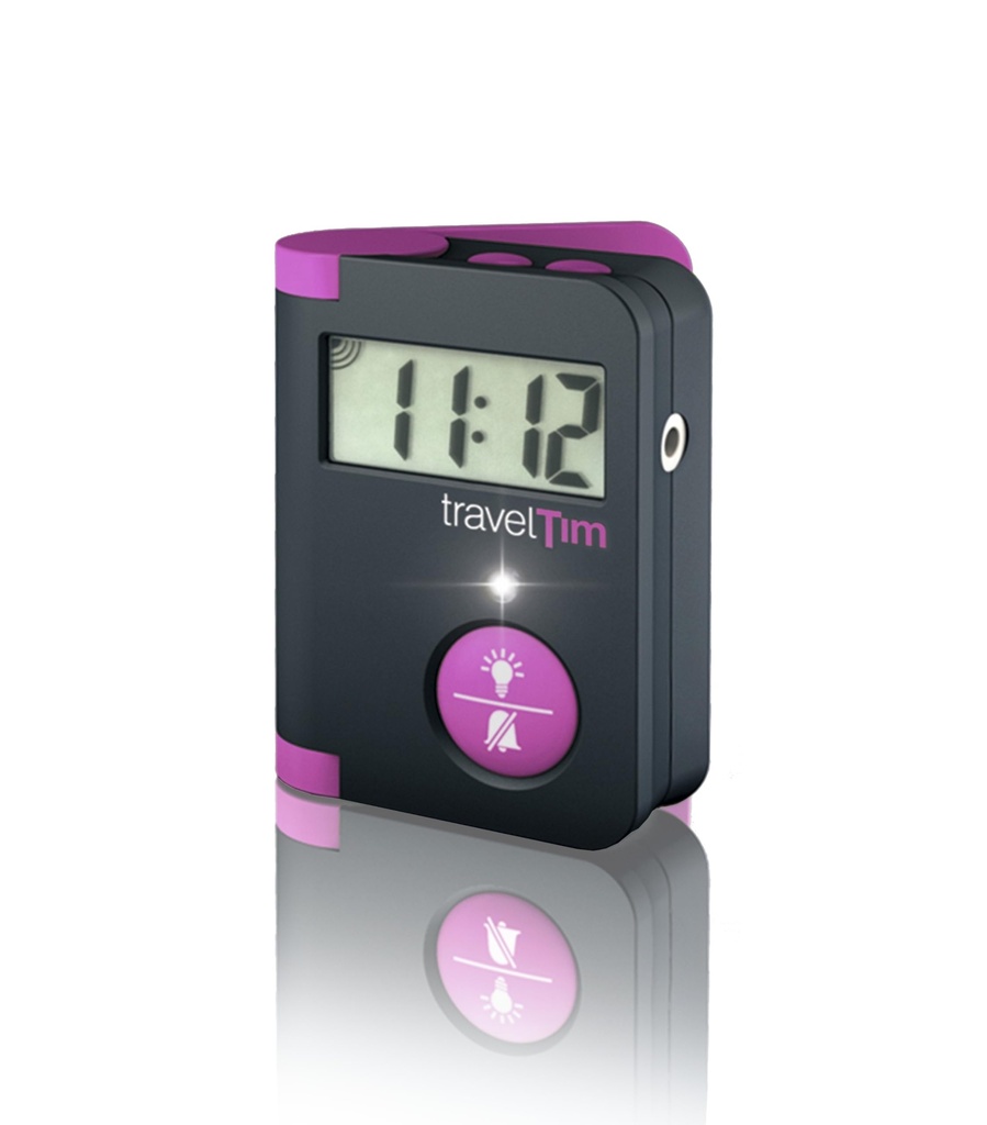 Humantechnik Travel Tim Magenta, Reisewecker, 7 x 3 x 9,5 cm ; 132 g