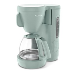 Filtru de cafea Moulinex, Rezervor de apa frontal de 1,25 L, Filtru permanent, Suport filtru pivotant cu maner mare, Sistem anti-picurare, Pastreaza cald, Culoare Eucalipt Morning FG2M1310