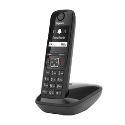 Gigaset AS690 - Telefon DECT fara fir - afisaj mare, cu contrast ridicat - calitate audio stralucitoare - profile de sunet reglabile - functie hands-free - protectie apel, negru