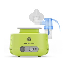 Dispozitiv inhalator PARI BOY Junior pentru copii - inhalator nebulizator cu control PIF pentru tratamentul bolilor respiratorii la bebelusi si copii mici - timpi scurti de inhalare cu depunere pulmonara mare