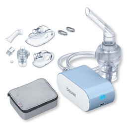 Nebulizator Beurer IH 60, inhalator silentios si portabil, baterie reincarcabila, tehnologie cu compresor de aer comprimat pentru utilizare in boli respiratorii