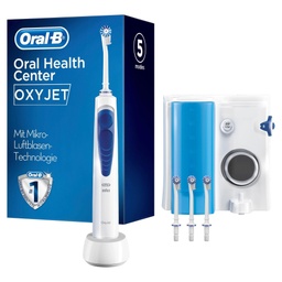 Oral-B Oxyjet, Jet dentar pentru ata dentara de apa, reincarcabil cu cablu inclus, Tehnologie Micro-Air Bubble, 1 ata dentara Oxyjet, 4 canule Oxyjet
