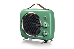 Ariete 808, Ventilator de incalzire vintage, rece si cald, termostat reglabil, maner pentru transport usor, 2000 W, verde