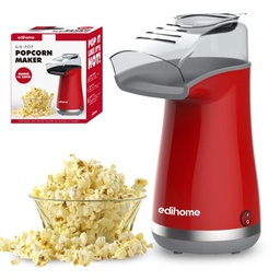 Edihome, Popcorn Maker, Pop Corn Maker, 1200 W, Include lingura de masurare, Popcorn gata in 2 minute (Rosu)