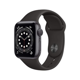 Apple Watch Series 6 (GPS, 40MM) Carcasa din aluminiu, curea sport gri spatial neagra (reconditionata)