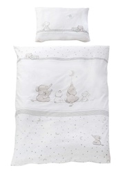 lenjerie de pat copii roba 100 x 135 cm star magic - set lenjerie de pat pentru fete si baieti - paturi si fete de perna din bumbac pentru bebelusi si copii - motiv stea - alb