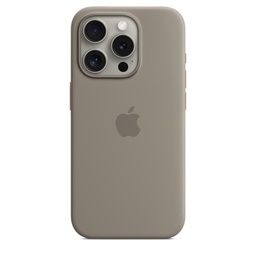 Husa din silicon Apple iPhone 15 Pro cu MagSafe - maro argila