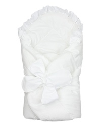 TupTam patura unisex pentru infasare pentru bebelusi cu funda, culoare: alb, dimensiune: 70 x 70 cm