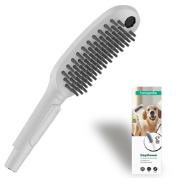 Hansgrohe DogShower dus pentru caini, dus cu economisire a apei cu 3 tipuri de jeturi pentru ingrijirea cainilor si cateilor cu mangaieri, alb mat